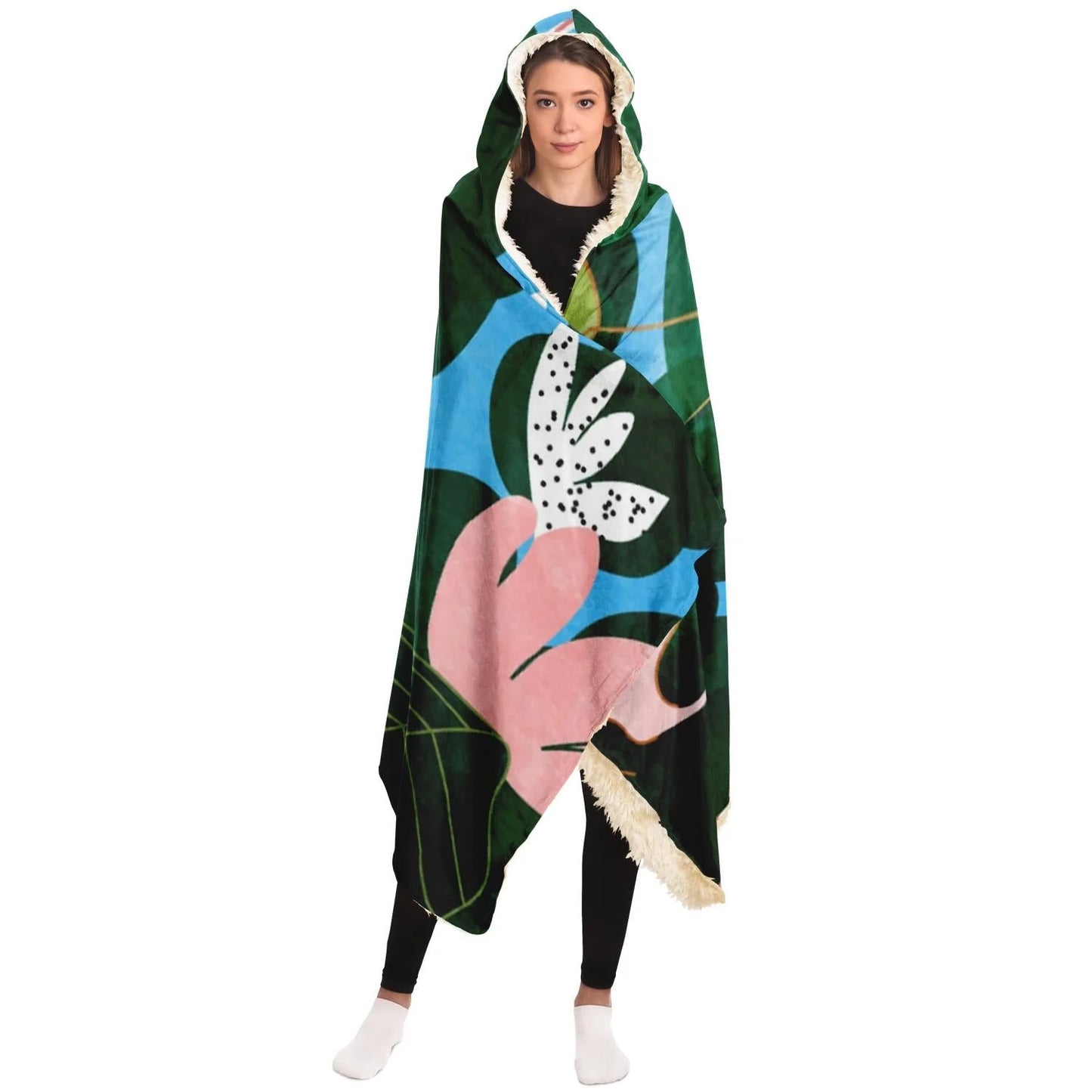 Mood Flowers Kid'S Sweater Hooded Blanket