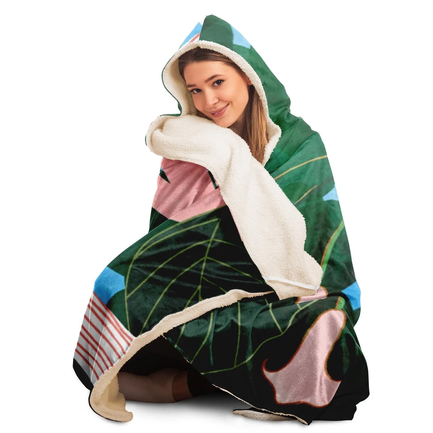 Mood Flowers Kid'S Sweater Hooded Blanket