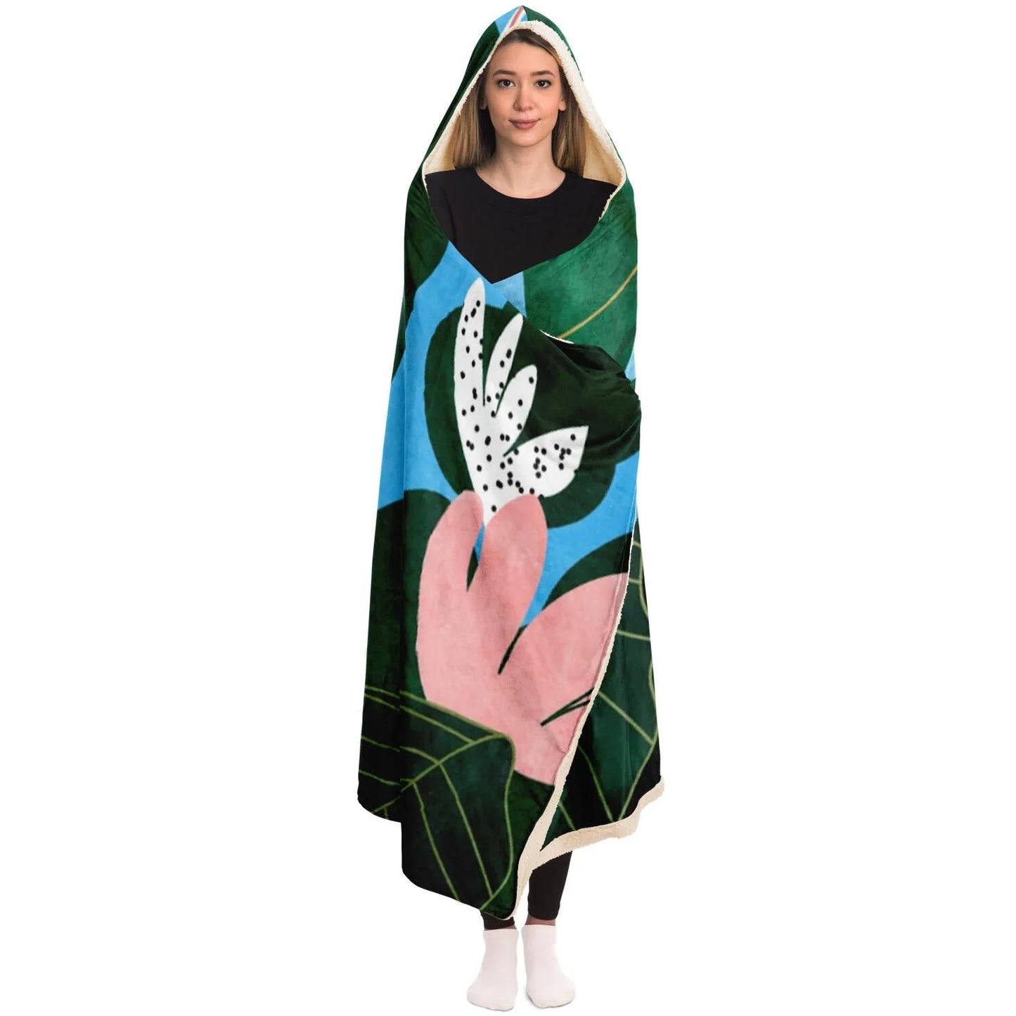 Mood Flowers Kid'S Sweater Hooded Blanket