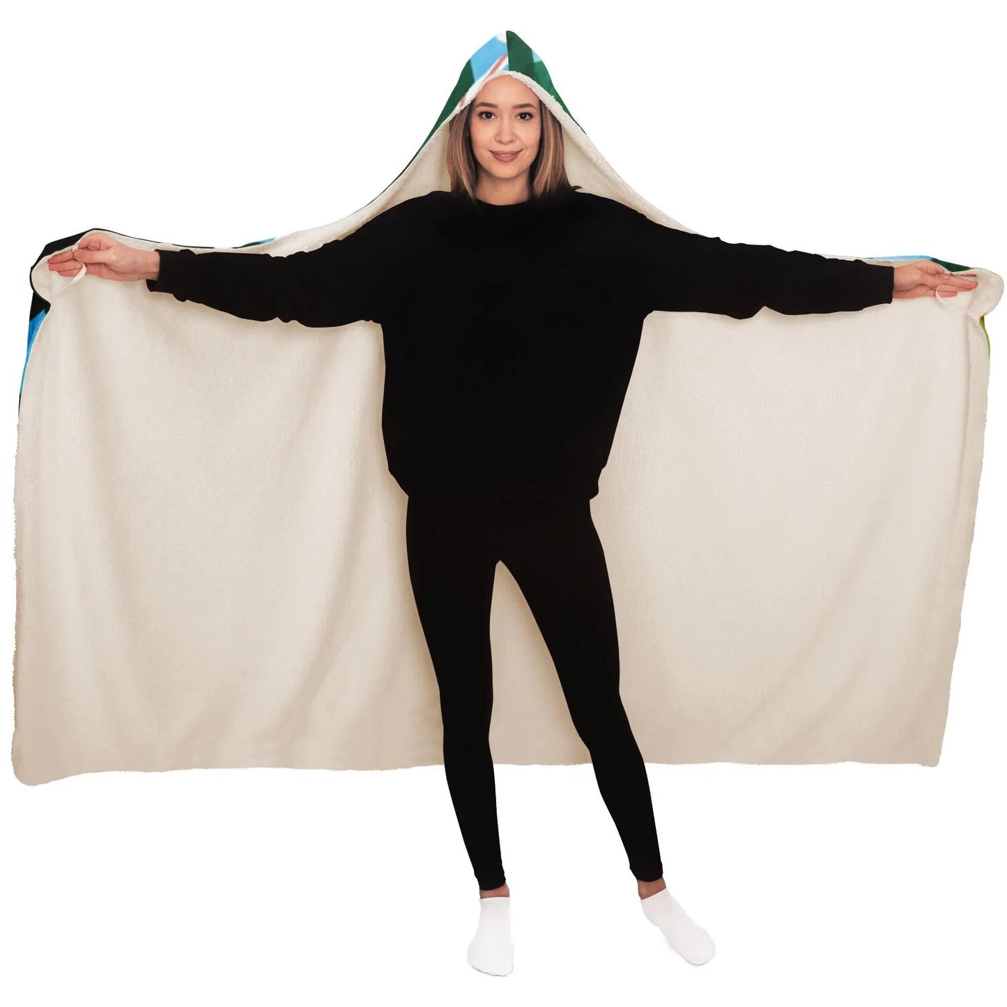 Mood Flowers Kid'S Sweater Hooded Blanket