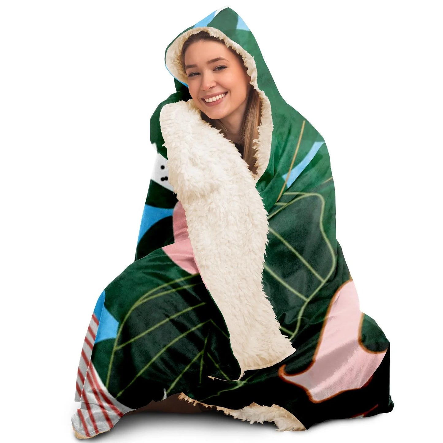 Mood Flowers Kid'S Sweater Hooded Blanket