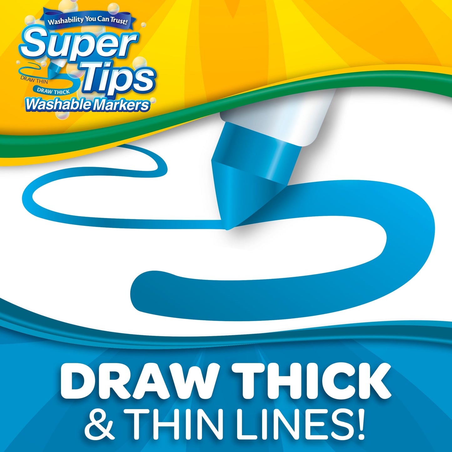 Super Tips Washable Markers for Kids, 100 Ct, Easter Gifts for Kids and Teens, Classroom Must Haves, Easter Crafts