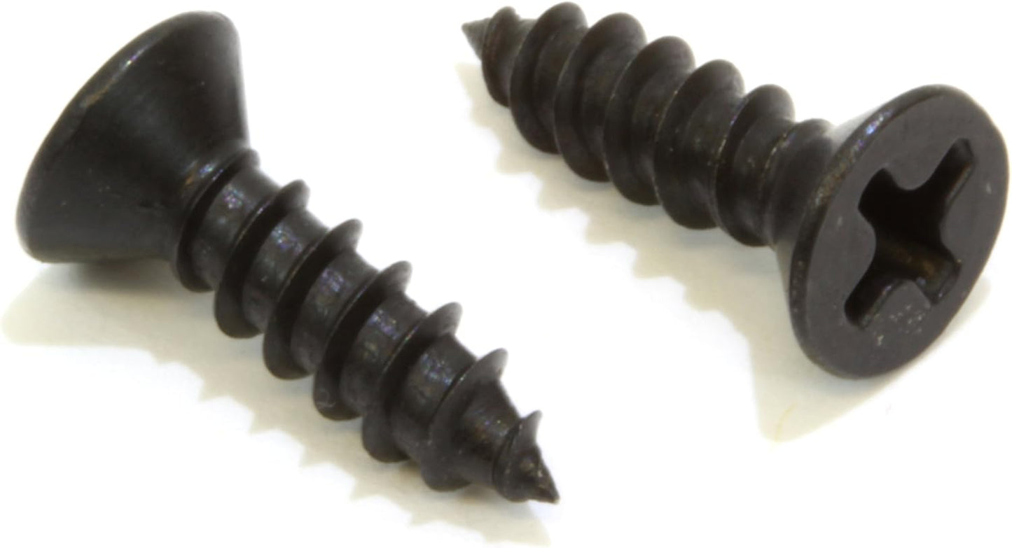 Black Oxide Coated Stainless Screw - Flat Head Phillips Wood Screws - Small Screw Hardware Suitable for Cabinet - Corrosion-Resistant Fasteners (25 Pack of 6 X 1/2)