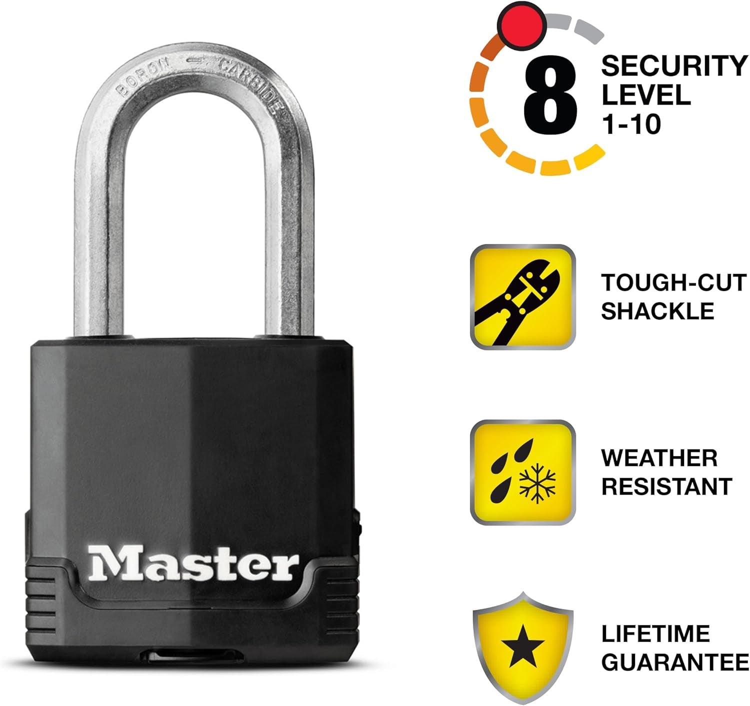 Magnum Heavy Duty Outdoor Padlock with Key, 1 Pack