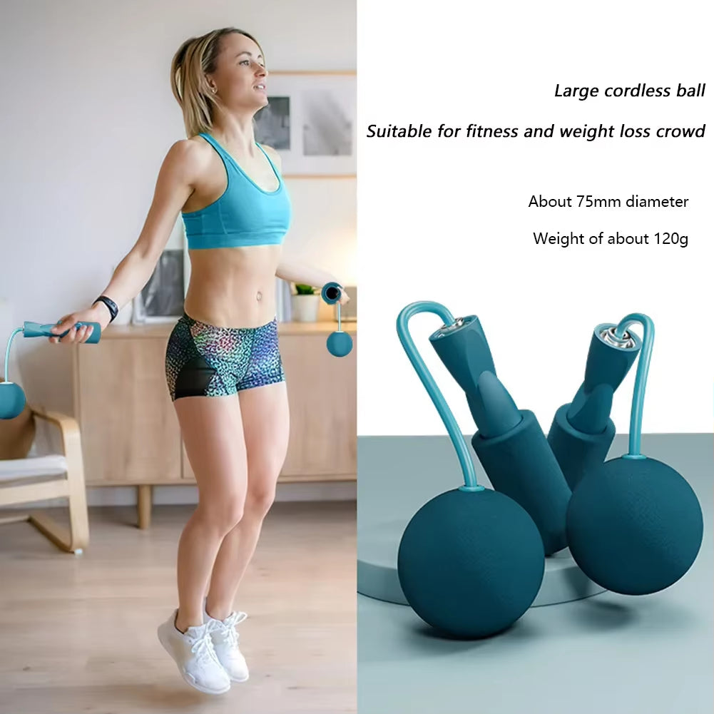 Adjustable Speed Cordless Jump Rope for Gym Fitness Training, Skipping Workout Gear